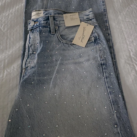 Universal Thread 90s Baggy Rhinestone Denim Jeans - Picture 4 of 4